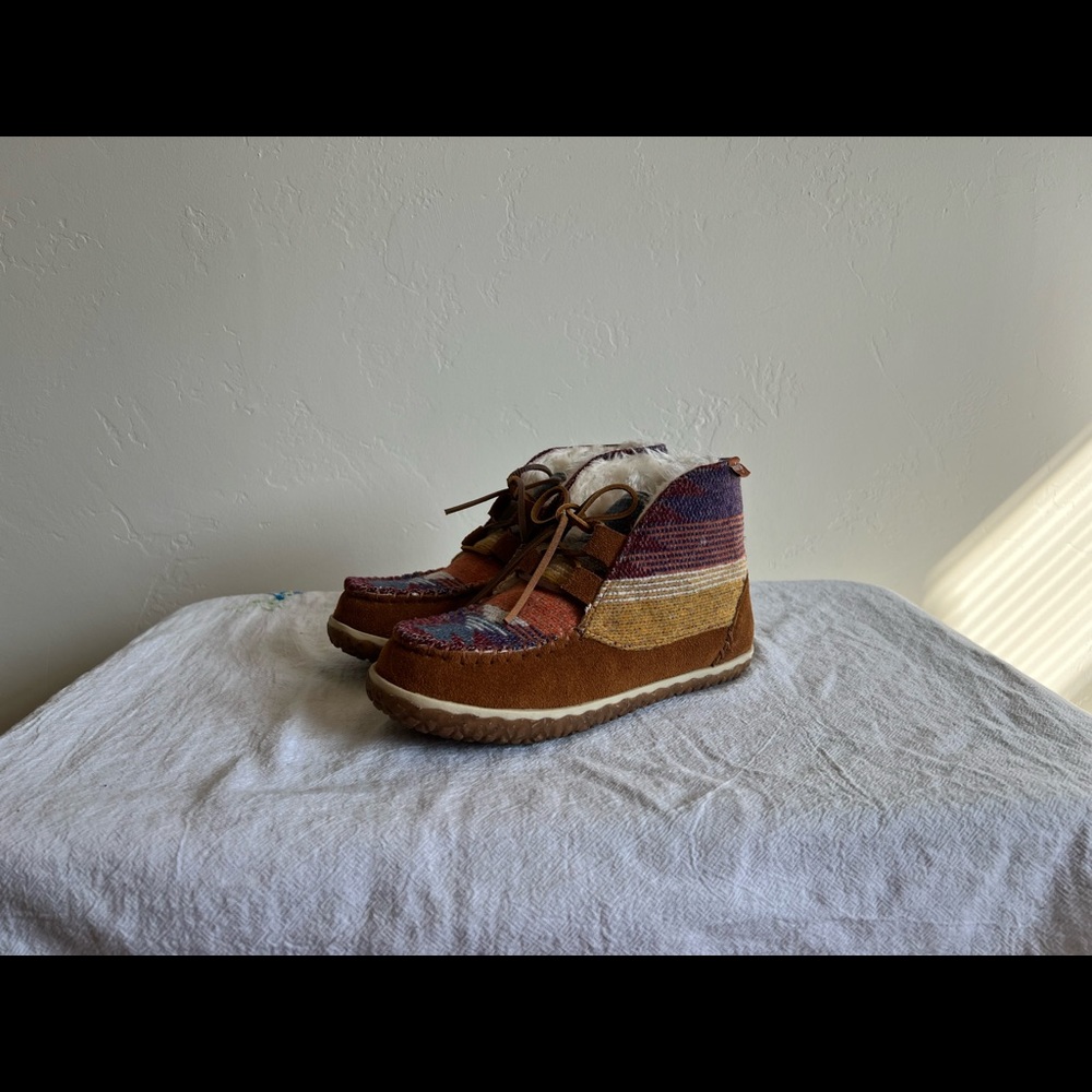 Woman’s Multi Color Minnetonka Ankle Booties